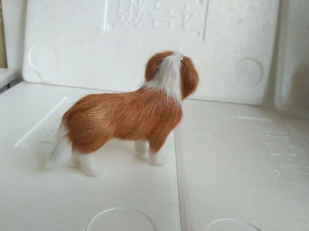 about 10x4x9cm simulation standing beagle dog model toy polyethylene&furs handicraft Miniatures decoration gift a2271