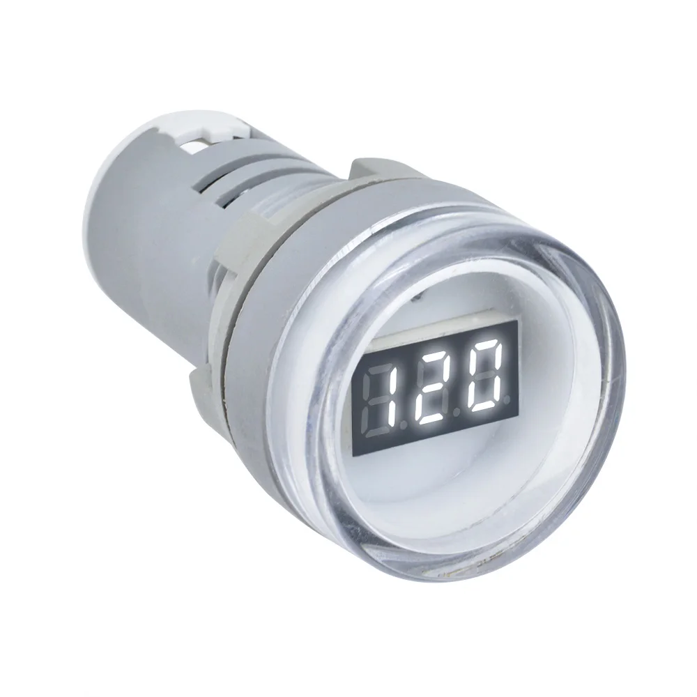 22มม.AD16 AC 60-500V โวลต์มิเตอร์มินิมิเตอร์วัดกระแสไฟ LED ดิจิตอลจอแสดงผลโวลต์มิเตอร์ AC ไฟแสดงสถานะ/หลอดไฟ