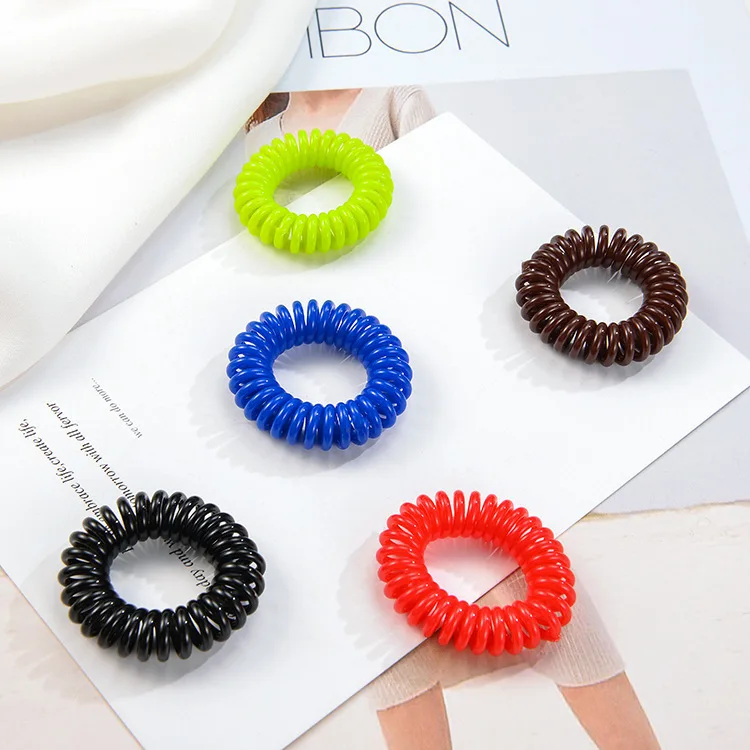 10PCS/Lot New 2.5 cm Small Telephone Line Hair Ropes Girls Colorful Elastic Hair Bands Kid Ponytail Holder Tie Gum Hair Accesso