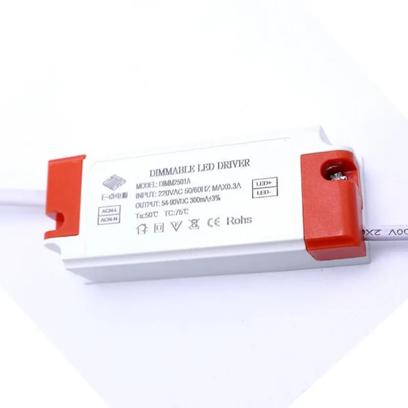 

LED Driver power supply 18-25W tranformers ceiling Led light Downlight AC110v/220v DC54-90V 300mA dimmable Free shipping 5pcs