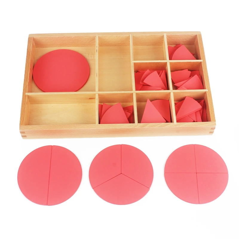 Đồ Chơi Cho Bé Montessori Cut-Out Dán Nhãn Phân Số Vòng Tròn 1-10 Giảng Bảng Gỗ Giáo Dục Mầm Non Trẻ Em Brinquedos juguete