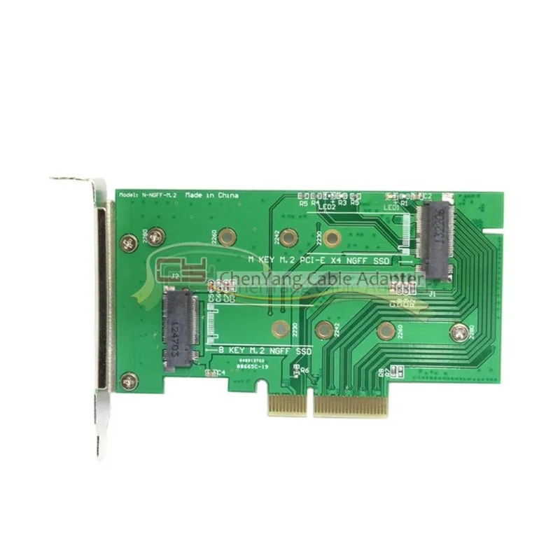 M.2 NGFF PCIe 4 LANE SSD to PCIE 3.0 x 4 & NGFF to SATA Adapter for Sam sung xp941 LITE-ON IT M6E with Low Profile Bracket