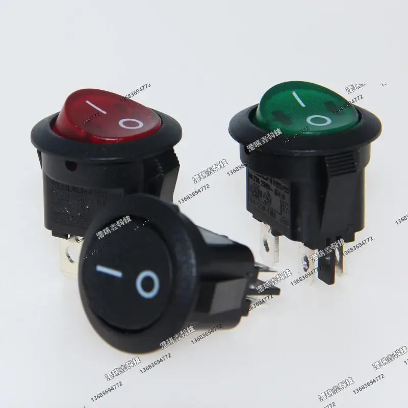 

[SA]Power switch RLEIL Round Rocker Switch Rocker Red AC 220 Dual RL3-4 (RED/GREEN /BLACK)--50pcs/lot