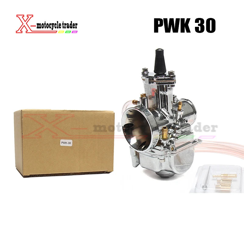 

PWK Plating Carburetor Silver 28mm 30mm 32mm 34mm Motorcycle Accessories Carburetor Brand New PWK KOSO Carburetor With Power Jet