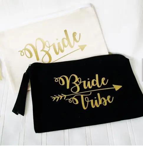 Personalised names bridesmaid wedding Gift Make Up Cosmetic Bags purse Unique Gift for Bridal Party Bags