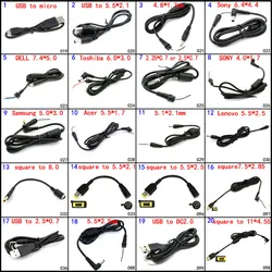 cltgxdd 5.5*2.1/2.5/3.0mm DC Power Supply Plug Connector With Cord / Cable For Samsung Sony Dell Acer Laptop Adapter