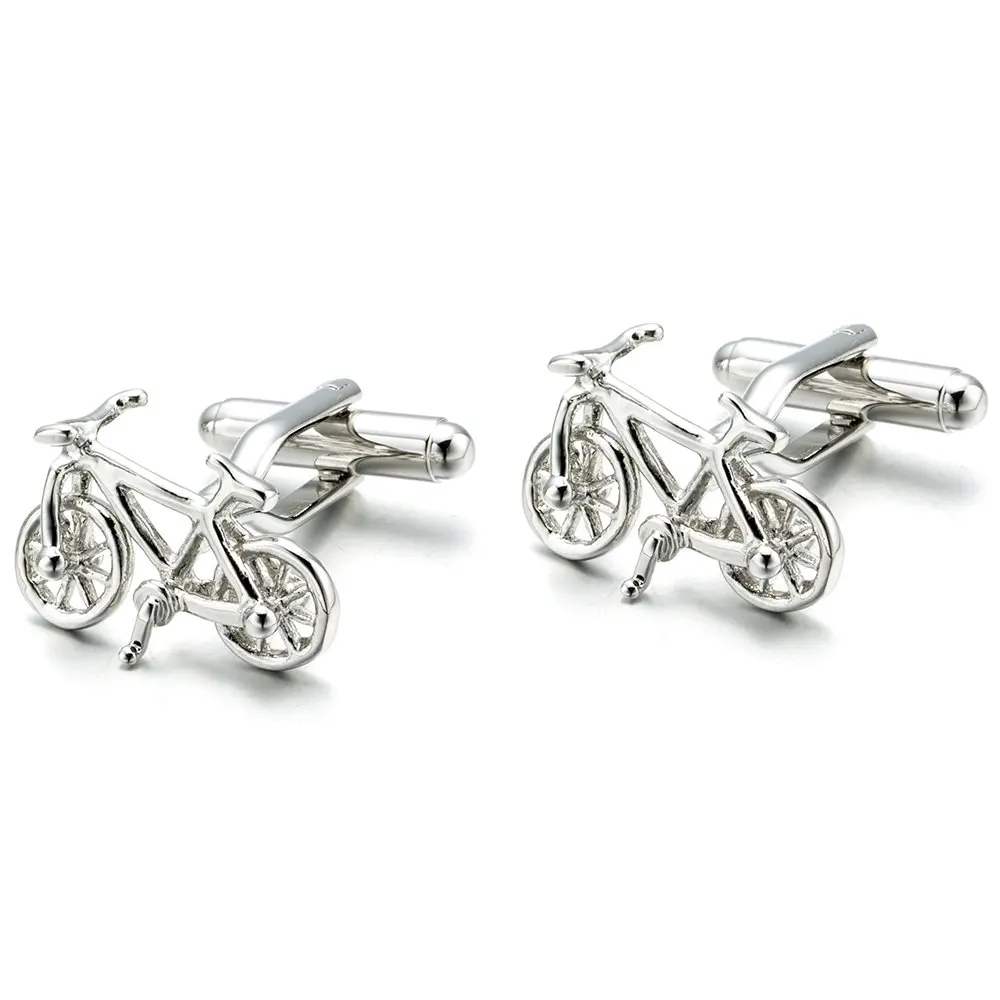 VAGULA Excellent Quality Cuff links Button Gemelos Men Jewelry Hot Selling Bicycle Bike Cufflinks 37