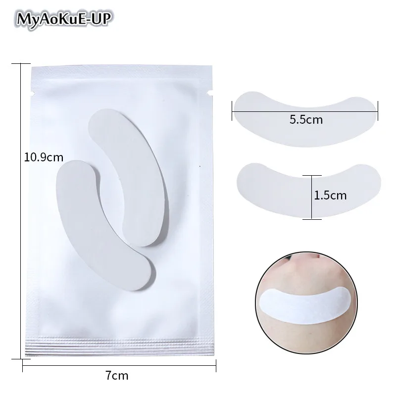 25/50/100/200/500 packs Thin Hydrogel Eye Patches Under Eye Pad Non-waven fabric Eye Paper Patches For Eyelash Extension pad