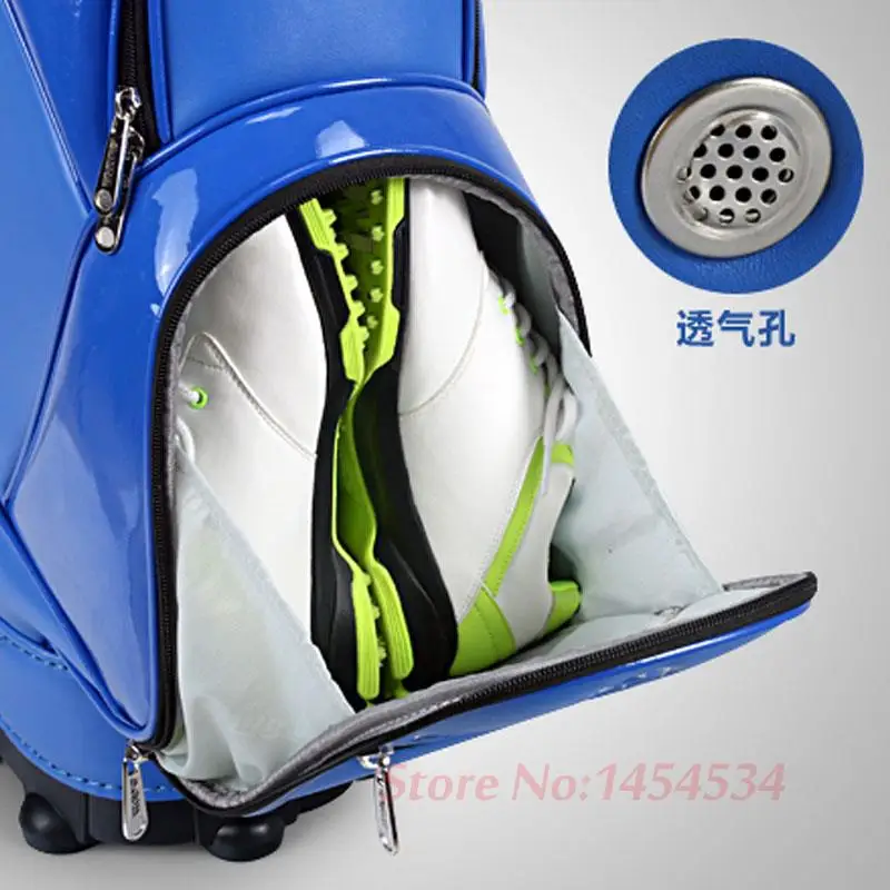 PGM Man Trolley PU Bag Wheels Male Standard Ball Cart Club Bag Sport Portable Large Capacity Golf Bag With Wheelroof Golf Bag