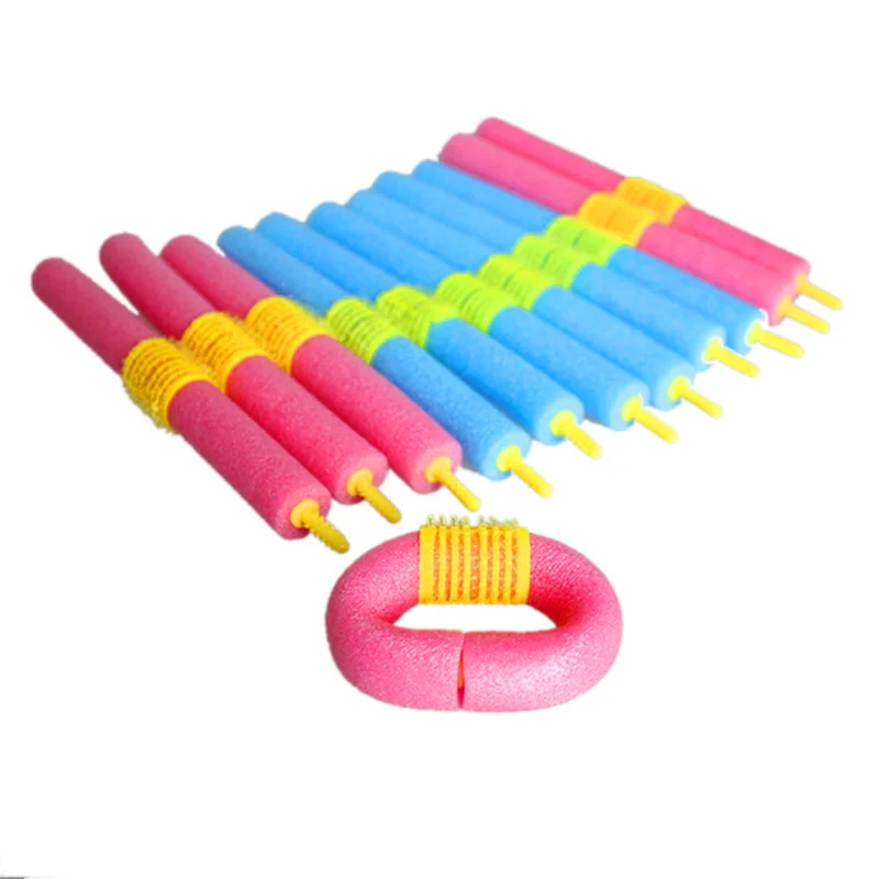 12pcs/set Soft Foam Anion Bendy Hair Tool Hair Rollers Curlers Cling hair styling accessories