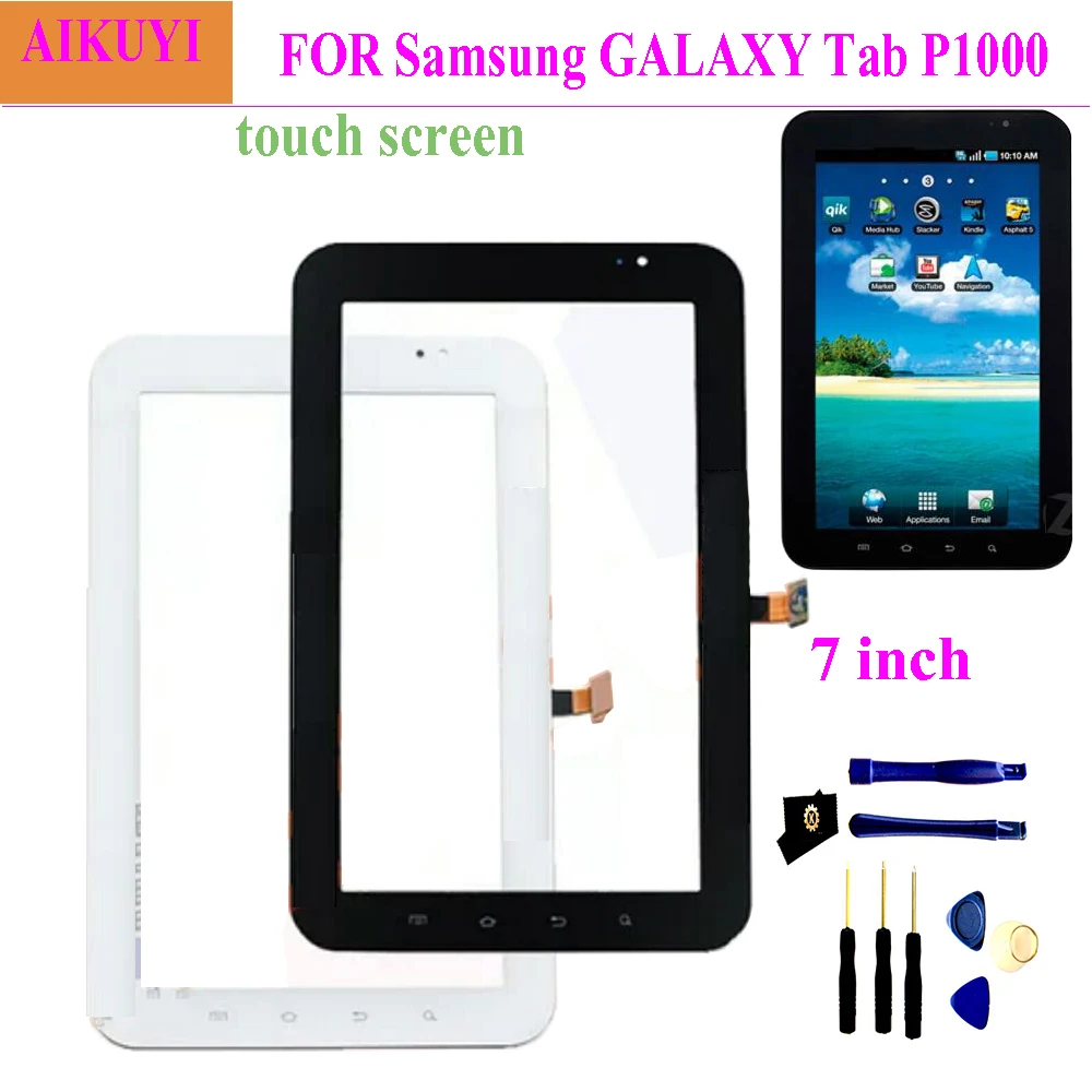 Сенсорный ЖК-экран для Samsung Galaxy Tab P1000 P1010, 7,0 дюйма, внешнее Сенсорное стекло, Сменные аксессуары, панель, стекло