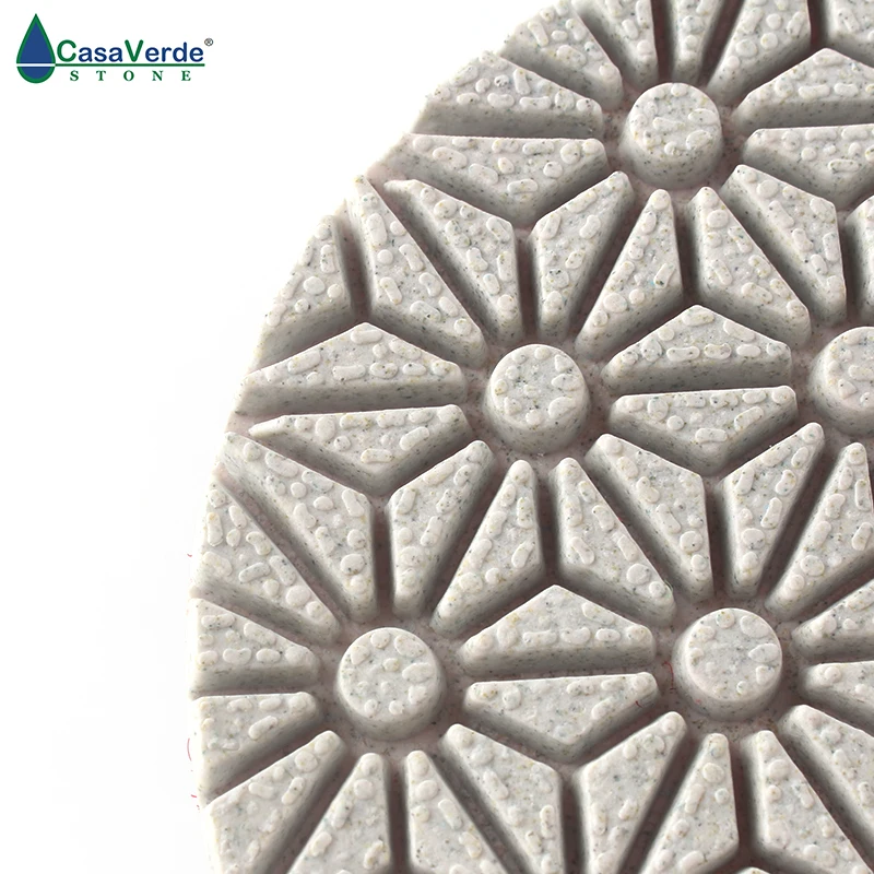 DC-HFW3PP02 3 قطعة/المجموعة 4 بوصة منصات تلميع الجافة أو الرطبة 3 خطوات للجرانيت والرخام والحجر الهندسي