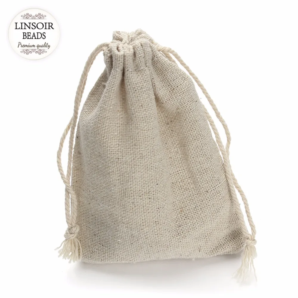 10Pcs/lot 8*10/9*12/10*14/13*17cm Jute Drawstring Pouch Burlap Bags Wedding Birthday Party Gift Bags Jewelry Supplies F2759