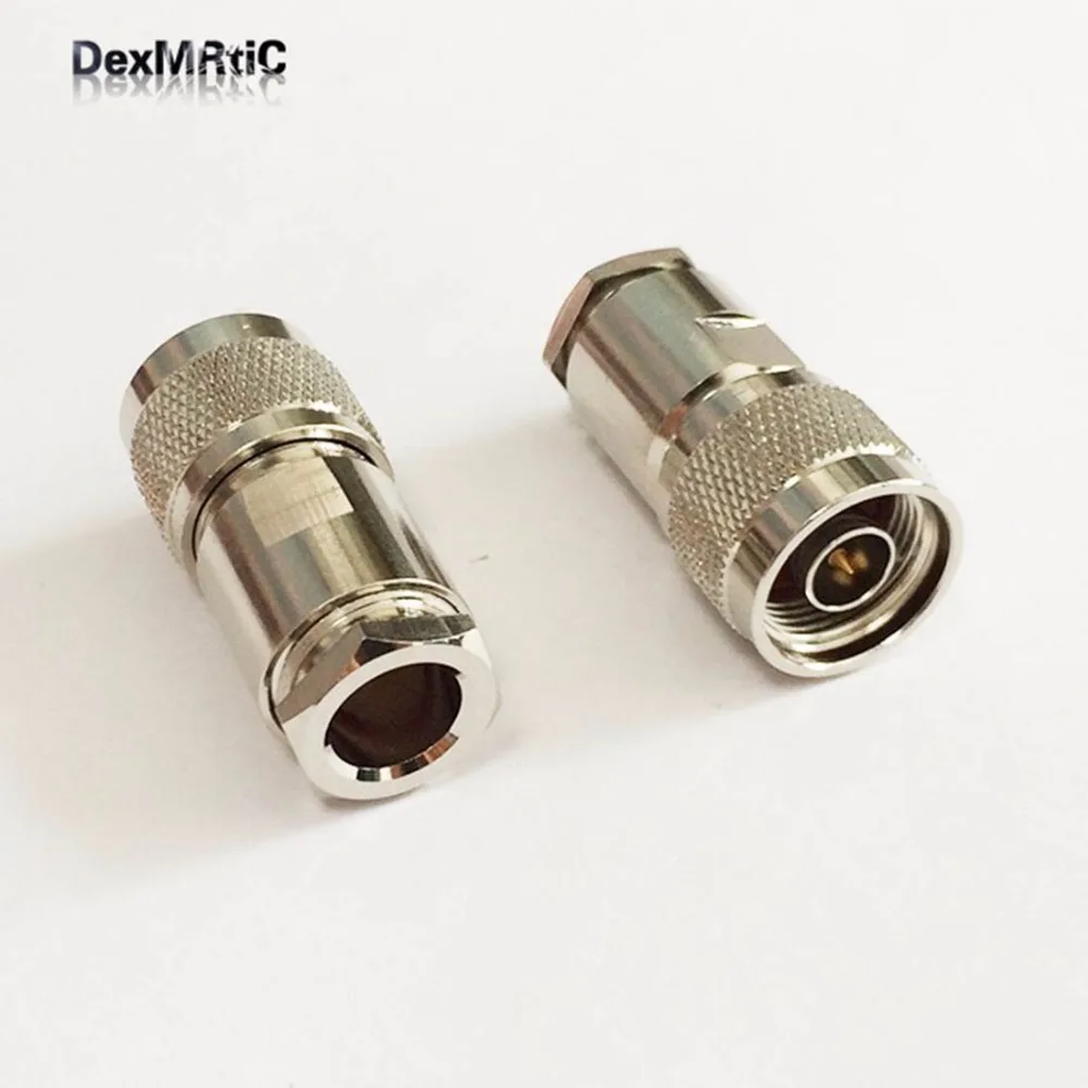 1pc  N male plug  RF Coax Connector  Clamp 5D-FB LMR300 Cable Straight  Nickelplated  NEW wholesale