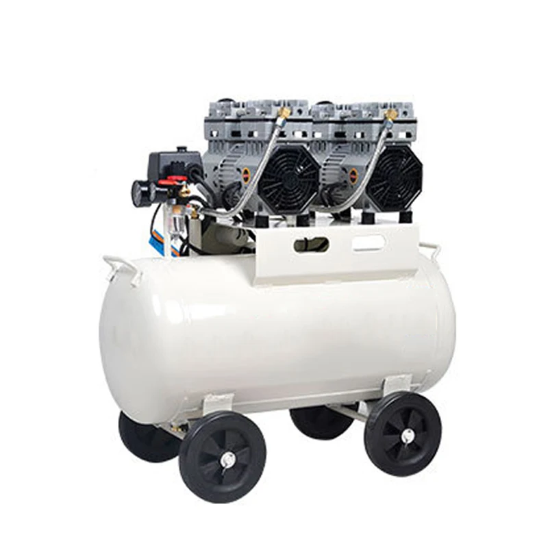 Small Air Compressor 80L Oil-free Silent Air Compressor Machine Dental Laboratory Mobile Air Compressor Machine 1PC