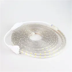 LED Strip 5050 220V Waterproof Flexible LED Light Tape 220V Lamp Outdoor String 1M 2M 3M 4M 5M 10M 12M 15M 20M 25M 60LEDs/M