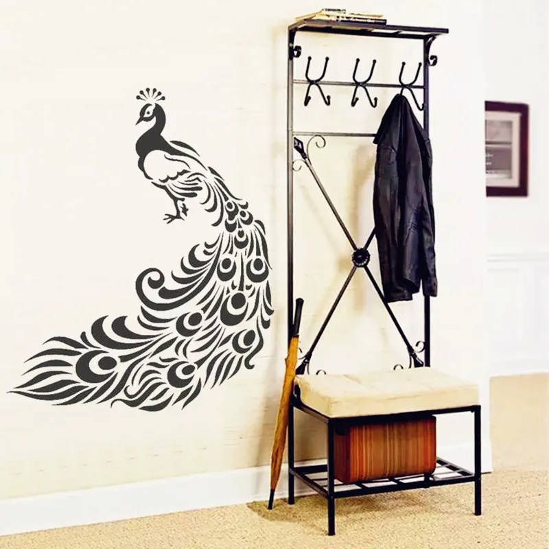 Beautiful Peacock Wall Stickers Home Decor - Decorative Adapt Various Scenes Wall Stickers For Kids Rooms Living Room Wall Art