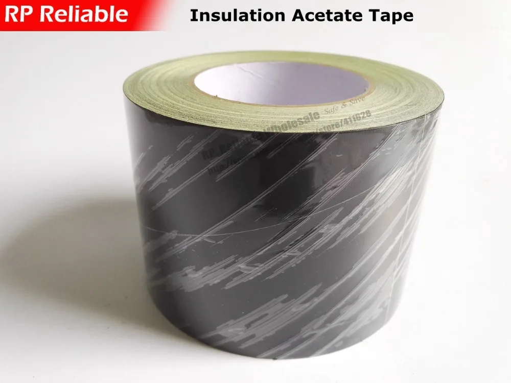 

10cm, (100mm*30M) Isolate Acetate Tape Black Insulation Tape Single Adhesive, Hi-Temp Withstand, for Motor, Transformer, Coil