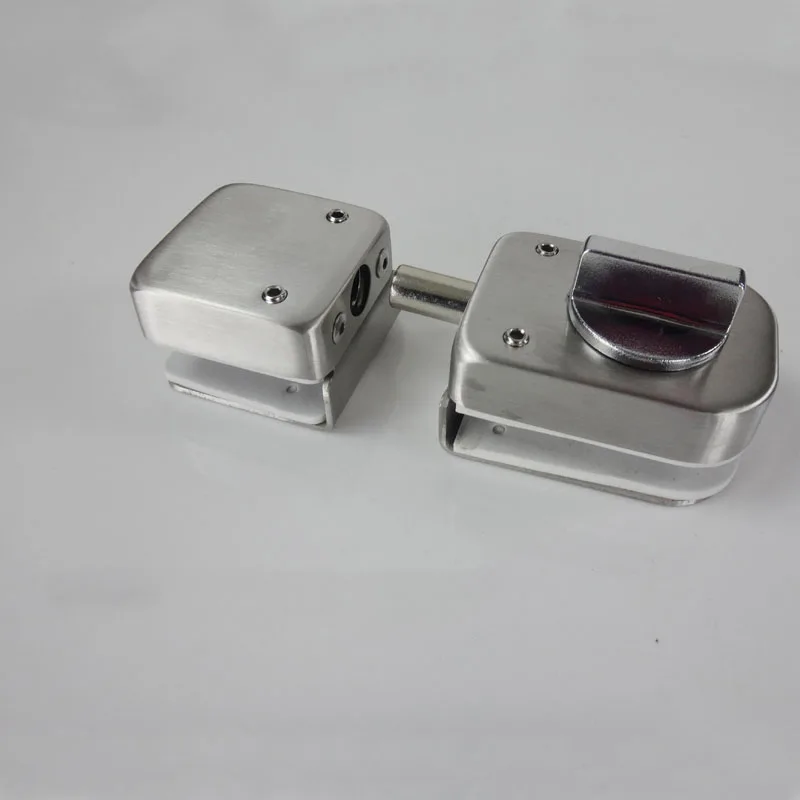 

Glass Door Lock, Latches,304 stainless steel,without hole,Bidirectional unlock,Bathroom Frameless glass door CP396