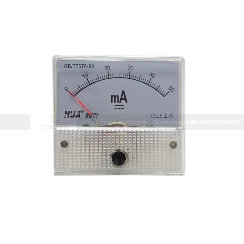 50mA Ammeter DC 0-50mA Analog Amp Meter Current  HUA 85C1 For laser engraving machine