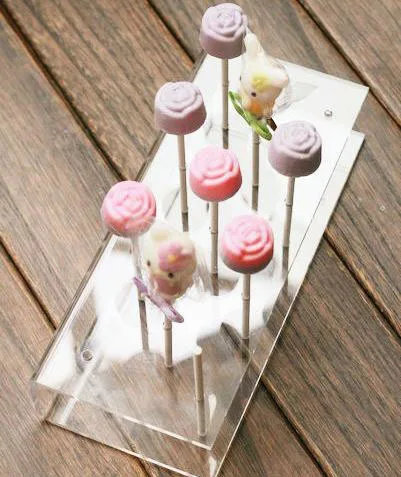 11 holes High Transparancy Acrylic Cake Pop Display Stand Holder Lollipop U shaped Display