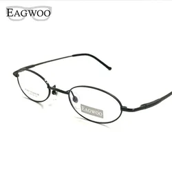 Pure Titanium Eyeglasses Small Optical Frame Suitable For High Strength Power Prescription Glasses Oval Shape Spectacle 1699