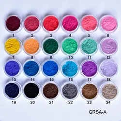 24 Color/Set Fuzzy Flocking Velvet Nail Glitter Powder Pigment  Velvet For Manicure DIY UV Gel Polish Nail Art Tips Decoration