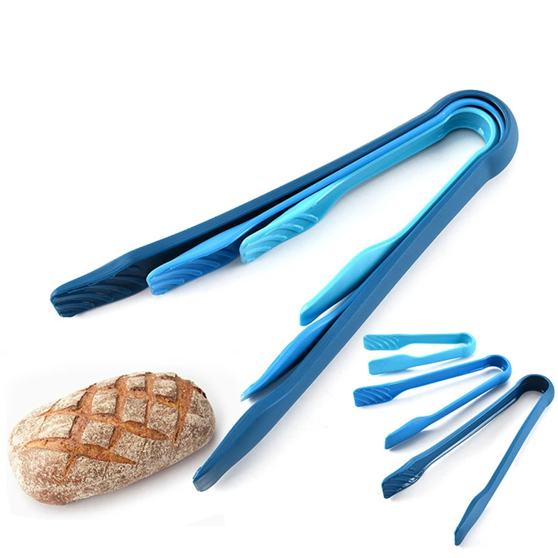 Bread Clip Steak Clamp Non-skid Tong Food Clip Environmental Multi-functional Kitchenware Combination Suit Ice Tongs 3pcs/set