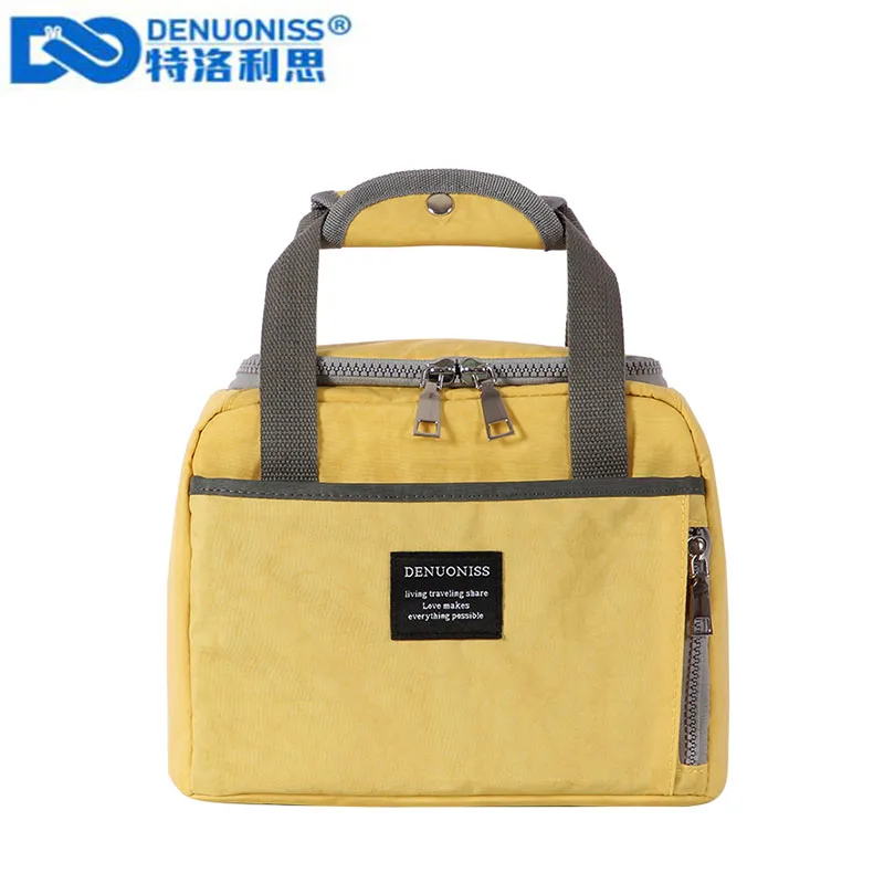 DENUONISS Waterproof Insulated Lunch Bags Oxford Travel Necessary Picnic Pouch Unisex Thermal Dinner Box Food Case