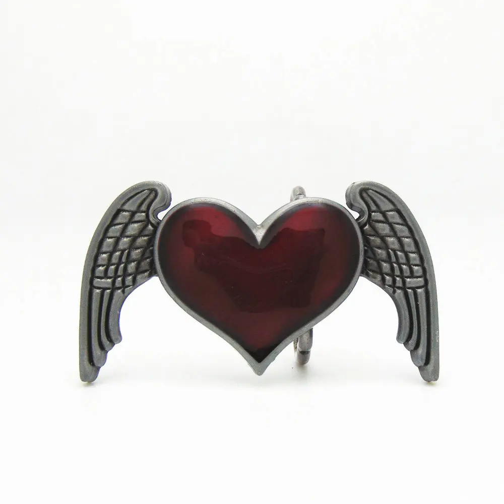 

Novelty Western Heart Wings Belt Buckles Zinc Alloy Men's Belt Buckle For Men 4cm Wide Belt Men Women Apprael Accessories