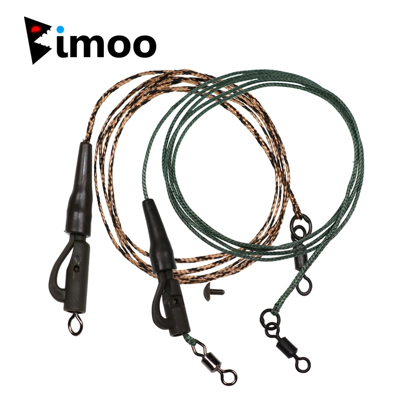 Bimoo 1piece Readymade Carp Fishing Chod Rig Terminal Tackle Set For Carp Fishing Safety Clip Helicopter Swivel Link Leader