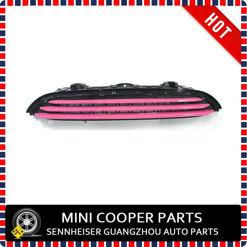 Brand New ABS Plastic UV Protected Mini Ray Style Pink Cooper Model Front Grille Trims For mini cooper F54 Clubman (3Pcs/set)