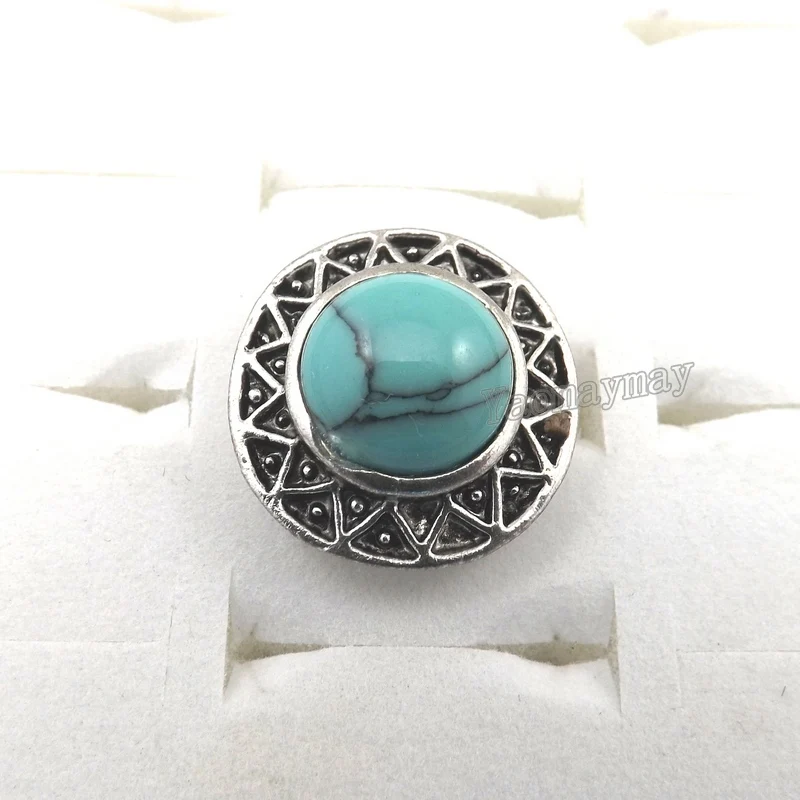 Vintage Style Semi-precious Stone Adjustable Rings 24pcs Wholesale