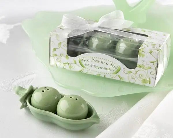 

Two Peas in a Pod Salt and Pepper Shakers Wedding Favors