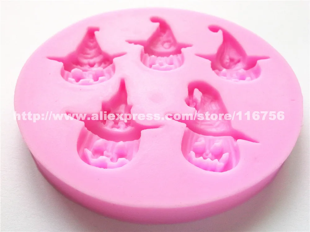 New! Free Shipping Haunted House Elves Shaped Silicone Mold Cake Decoration Fondant Cake 3D Mold Food Grade Silicone Mould 096