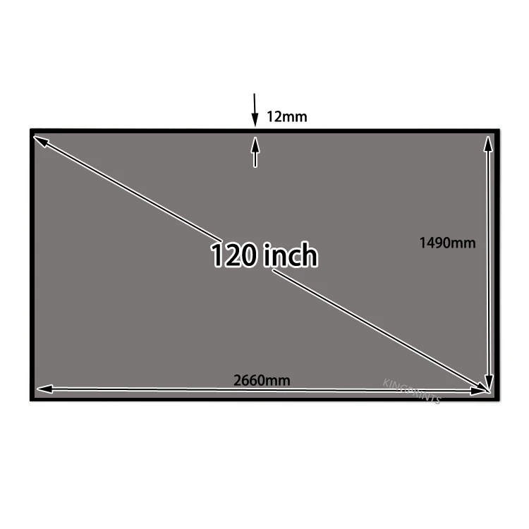 120-inch 16:9 Projector Screens Free Edge Black Crystal Absorbs Ambient Light ALR Screen For Xgimi 3D 4K Projector