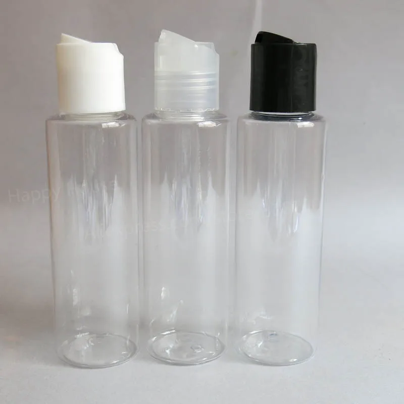 24 x 100ml Clear New Fashion DIY  PET Flat Shoulder Cosmetic and Lotion Bottle  with Disk Cap Bottle