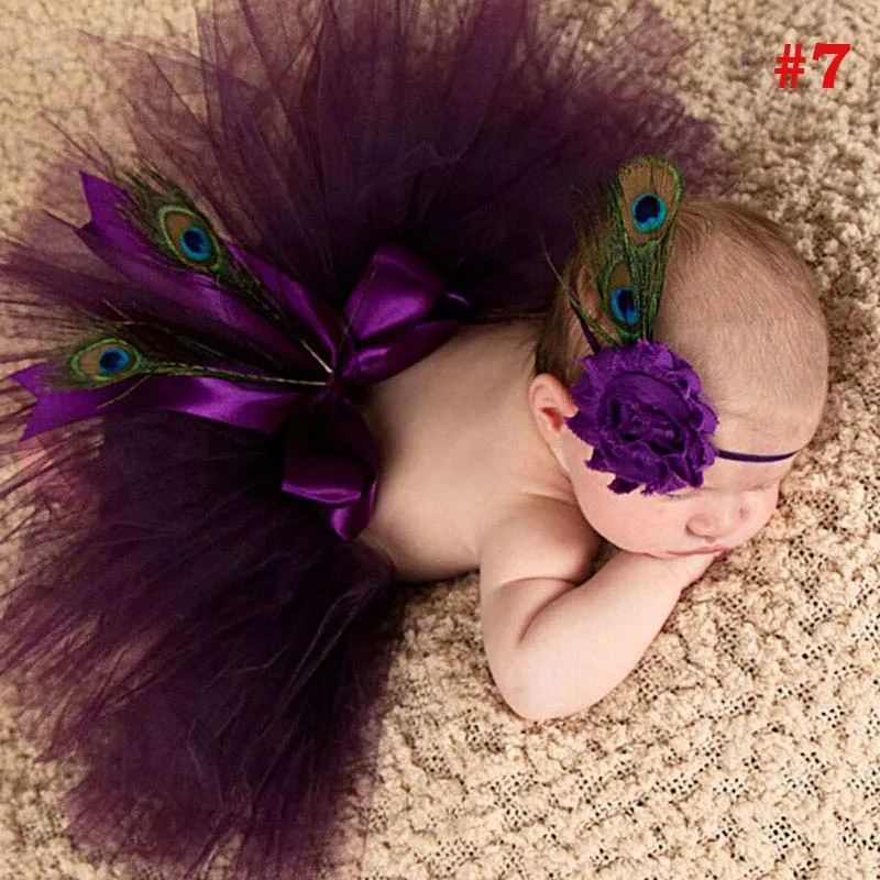 10 Colors Beautiful Baby Tutu Skirt with Flower Headband Fashion Newborn Photograph Prop Tutu and Headband TS025