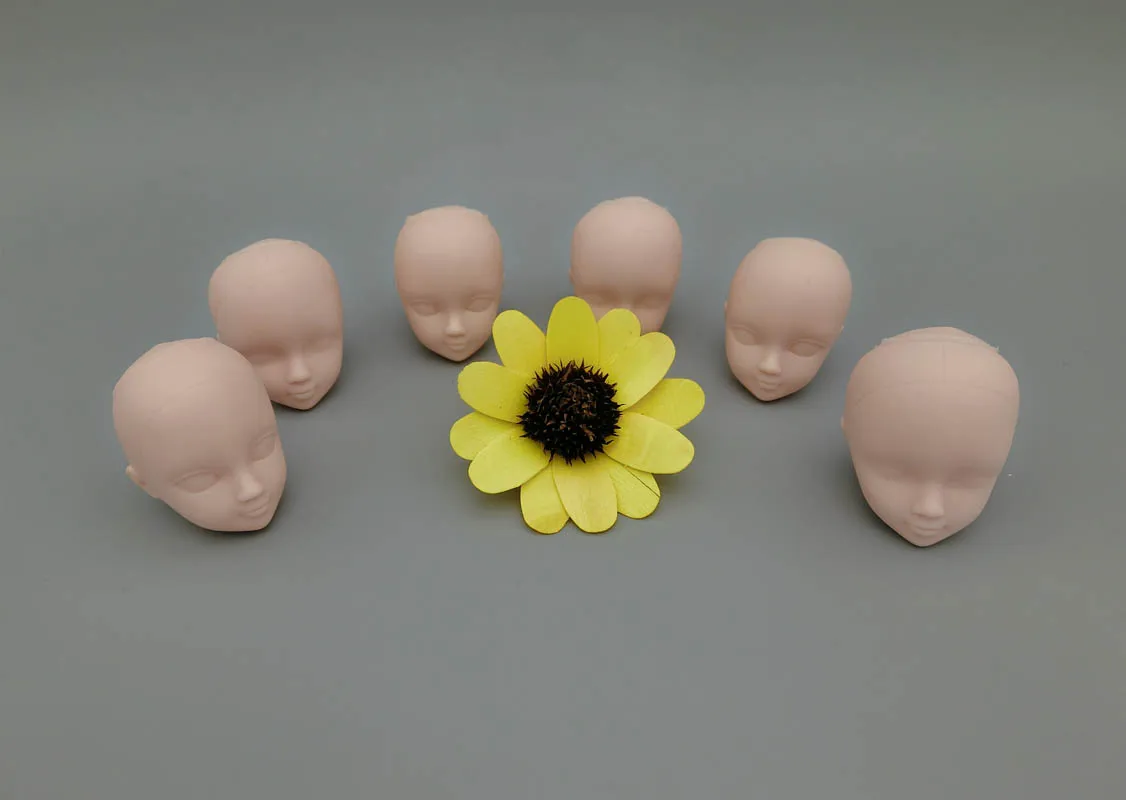 2pcs/lot Soft DIY Practice Makeup Doll Heads For 11.5\
