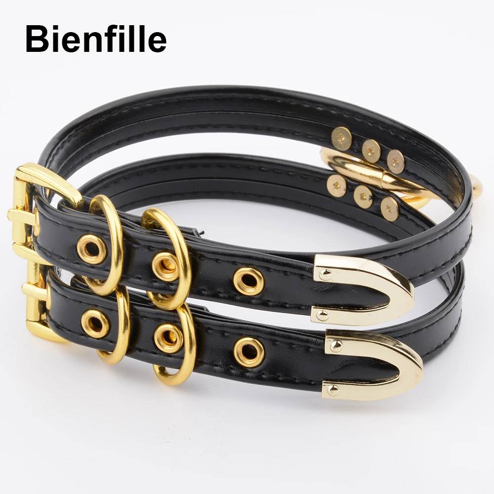 Classic Caged Frame Collar Hand Crafted PU Leather  Choker O Round Shape Necklace Women