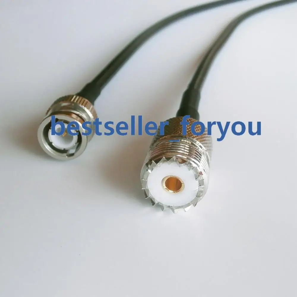 

200cm RG58 Cable SO239 UHF Female To BNC Male Plug Crimp Coax Pigtail 6Feet