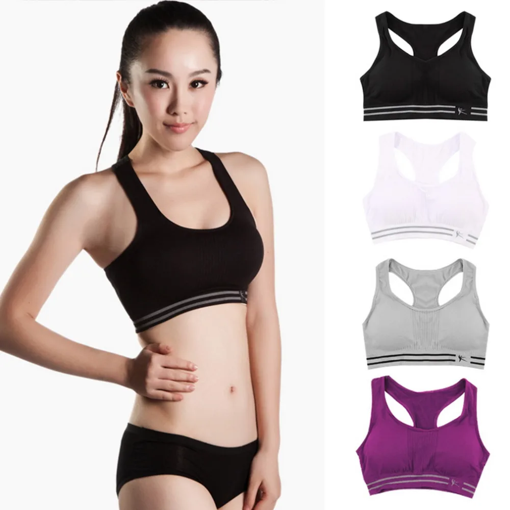 Quick Drying Seamless Sports Bra Women Absorb Sweat Yoga Bra Padded Push Up Stretch Vest Running Underwear