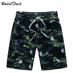 Raise Trust Hot Sell Men's Shorts Summer Causal Knee Length Short Pants Streetwear Print Beach Shorts masculino Swimwear 1526#