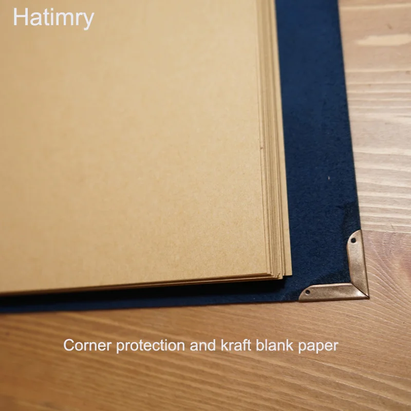 Hatimry genuine leather travelers notebook A4 big size 30 holes notebook name bussiness sketch books school supplies