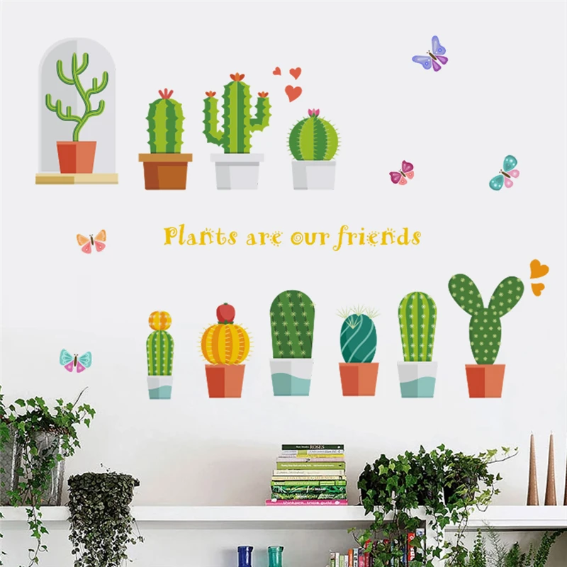 3d vivid garden plants flower wall stickers for kids rooms window wardrobe kitchen home decor wall decals diy mural art