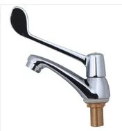 Whole copper medical single cold noodle faucet / vertical long handle medical faucet elbow faucet elbow faucet