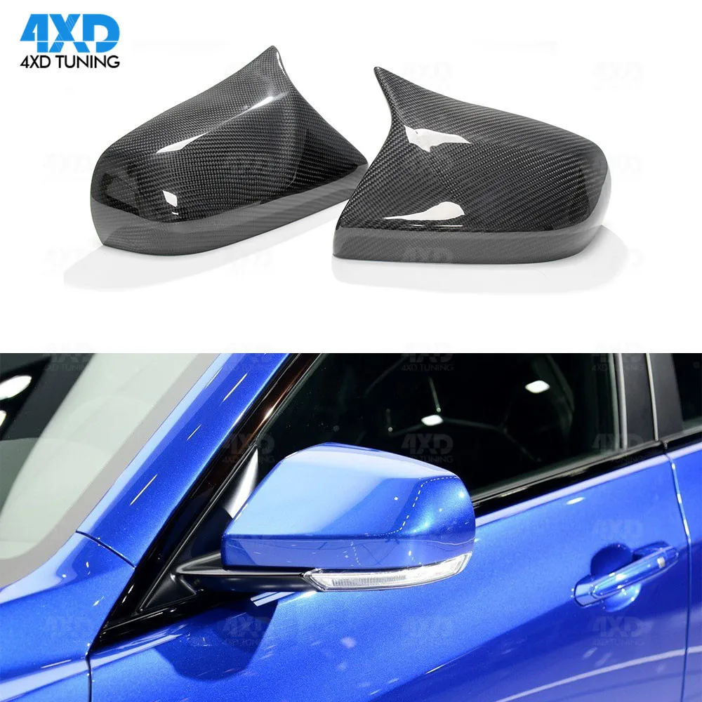 M Look Mirror cover For Cadillac ATS Carbon Fiber RearView Side Mirror Covers Caps 1:1 Replacement 2014 2015 2016 2017 2018