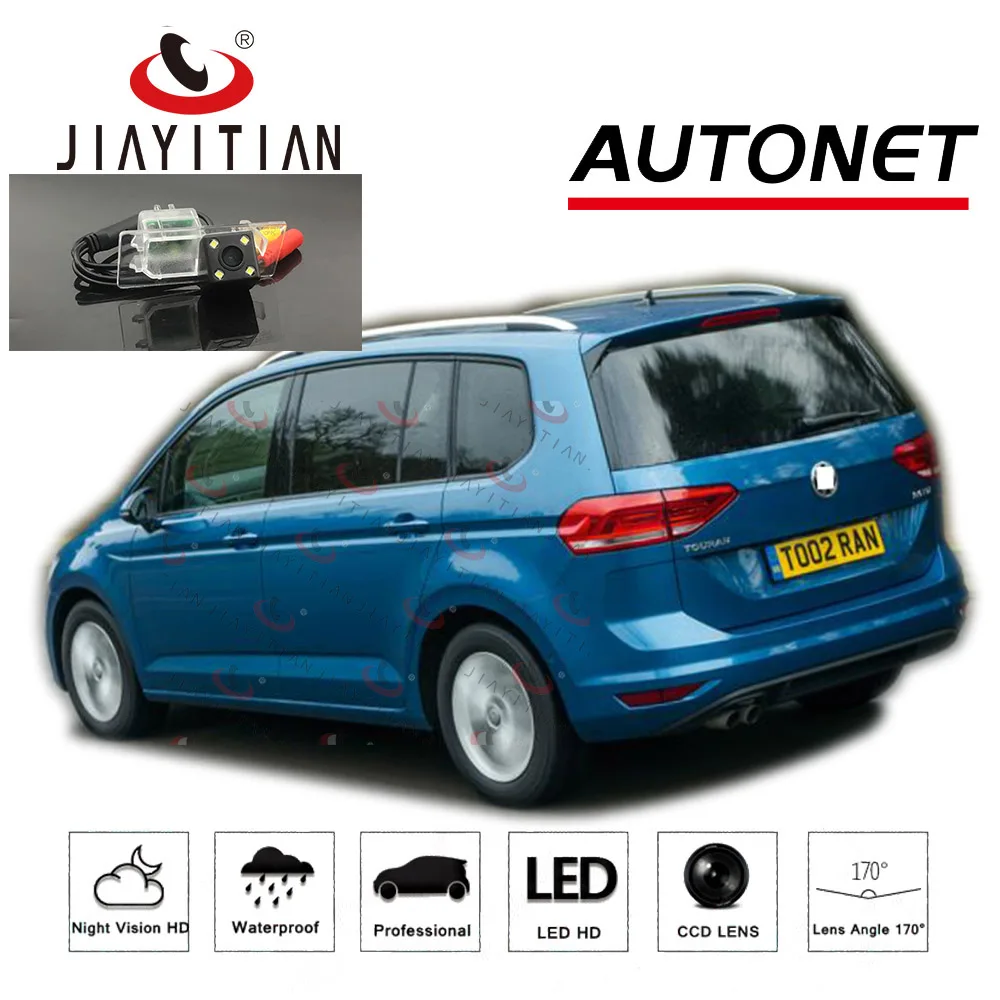 JIAYITIAN Videocamera Vista Posteriore Per Volkswagen Touran 2014 2015 2016 2017 2018 di VISIONE NOTTURNA del CCD di Backup Della Macchina