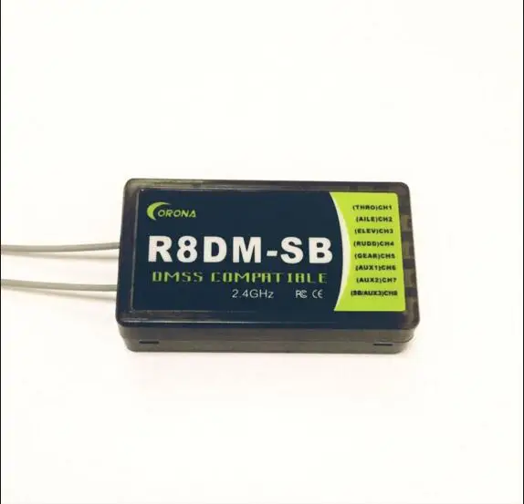 CORONA 2.4GHz DMSS Compatible Receiver R8DM-SB is designed to use with JR DMSS XG6 XG7 XG8 XG11 XG14 2.4GHz transmitters