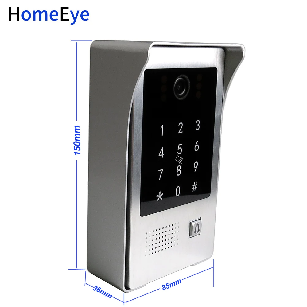 WiFi IP Video Door Phone Video Intercom Touch Screen App Remote Unlock Code Keypad IC Card Access Control System POE Supported